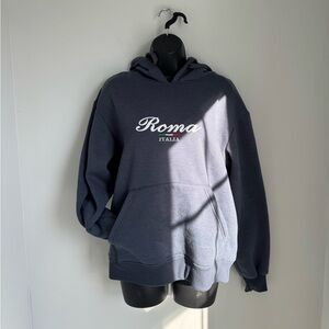 Roma Italia Blue Hoodie Size L